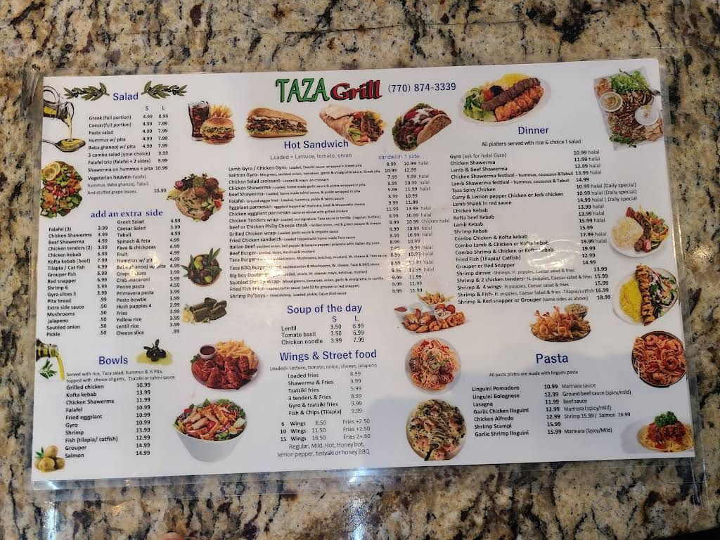 Taza Grill Menu 6